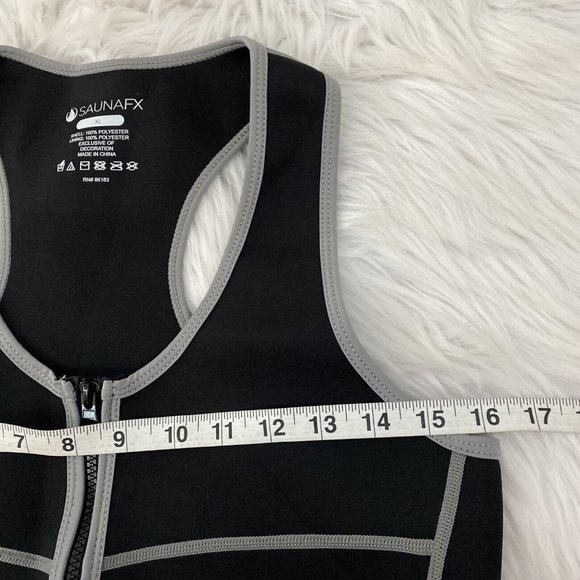 SaunaFX womens XL Slimming Sweat vest workout shaper zip front - Picture 5 of 9